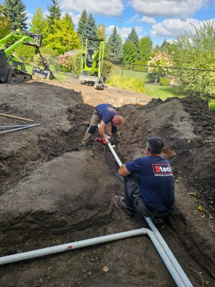 Gas Pipe Installation in Trench